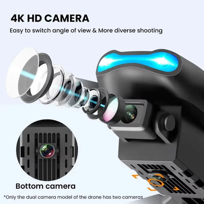 E99Pro Drone HD Professional 4K Drone Dual Camera WIFI Fpv Aircraft Quadcopte Obstacle Avoidance Aerial Photography Drone