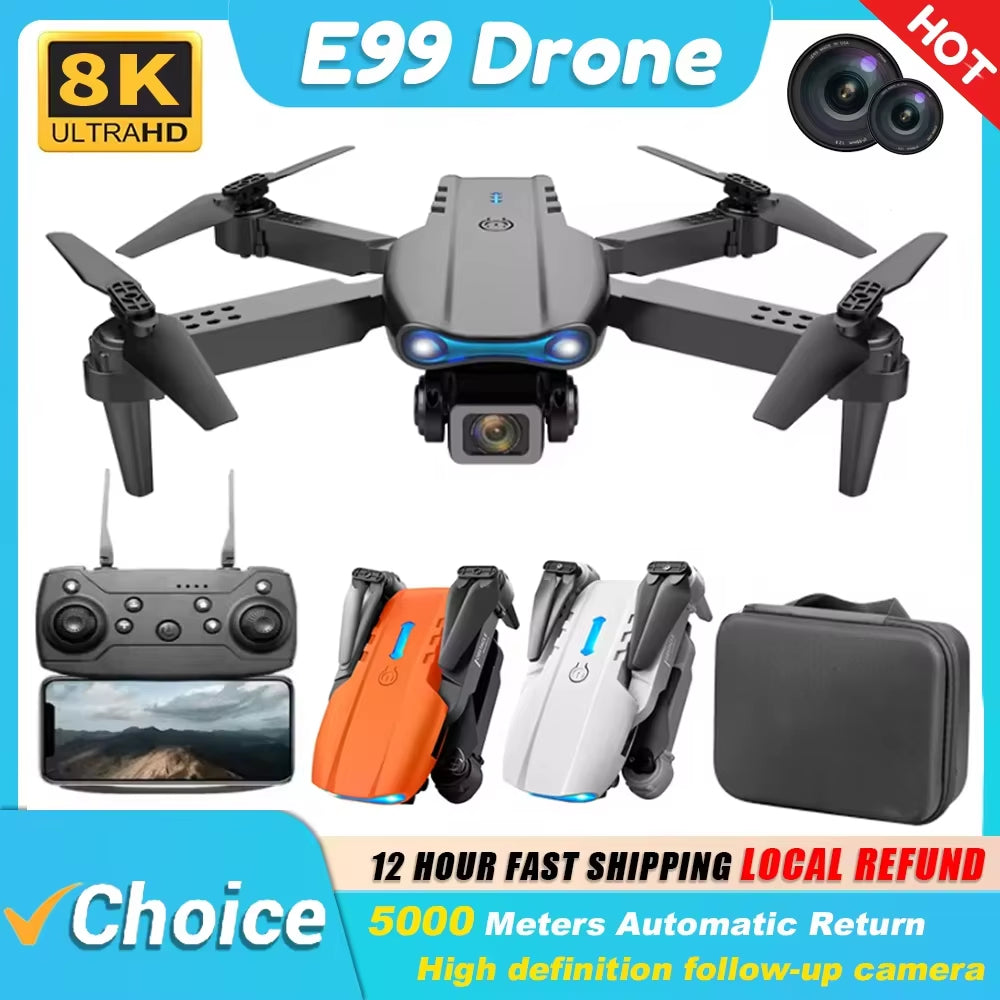 E99Pro Drone HD Professional 4K Drone Dual Camera WIFI Fpv Aircraft Quadcopte Obstacle Avoidance Aerial Photography Drone