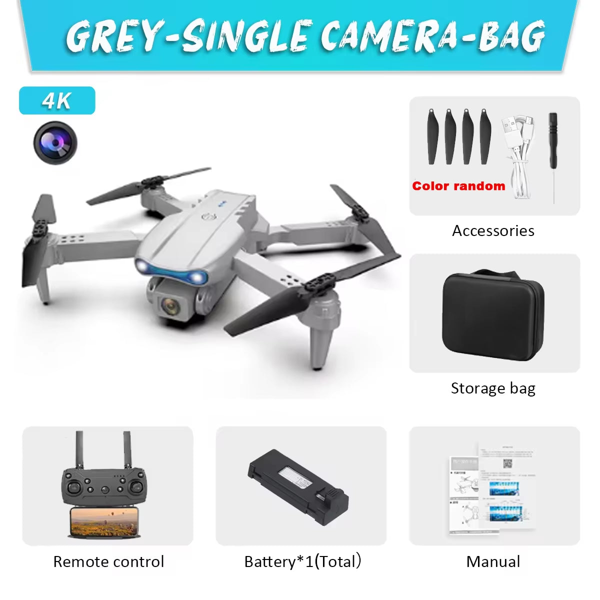 E99Pro Drone HD Professional 4K Drone Dual Camera WIFI Fpv Aircraft Quadcopte Obstacle Avoidance Aerial Photography Drone