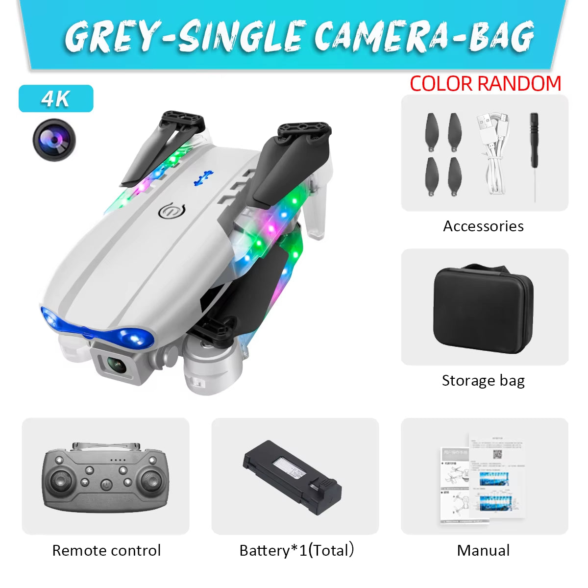 E99Pro Drone HD Professional 4K Drone Dual Camera WIFI Fpv Aircraft Quadcopte Obstacle Avoidance Aerial Photography Drone